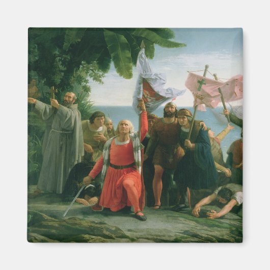 Aimant Premier débarquement de Christophe Colomb à (Devant)