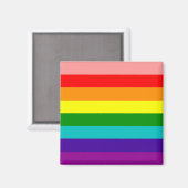 Aimant Premier indicateur Gay pride arc-en-ciel (Recto/Verso)