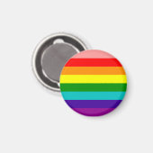 Aimant Premier indicateur Gay pride arc-en-ciel (Recto/Verso)