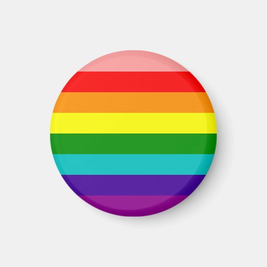 Aimant Premier indicateur Gay pride arc-en-ciel (Devant)