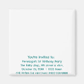 Aimant Premier Invitation de fête d'anniversaire pour béb (Devant)