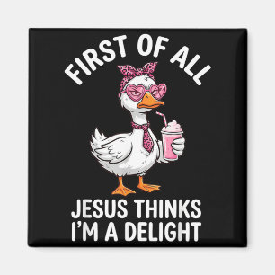 Aimant Premier Jésus Pense Qu'une Délice Drôle De Meme D'