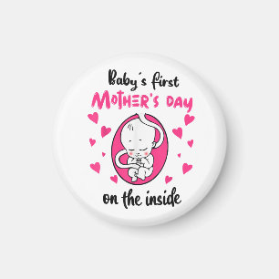 Aimant Premier jour de la fête des mères pour bébé à l'in