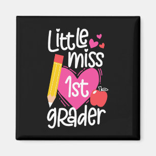 Aimant Premier Jour De L'École Petite Miss 1ère Filles De