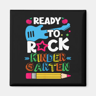 Aimant Premier Jour De Maternelle Prêt À Rock Kindergart