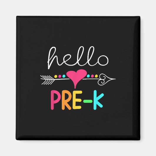 Aimant Premier Jour De Pré K Hello Byck À L'Enseignant De (Devant)