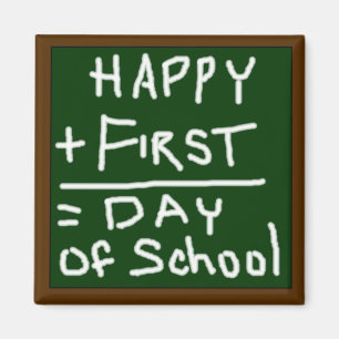 Aimant Premier jour heureux d'aimant d'école