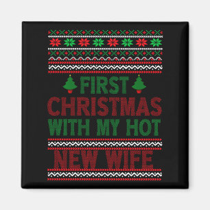 Aimant Premier Noël avec ma nouvelle femme sexy Funny Xma