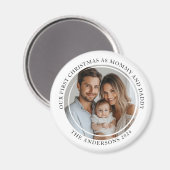 Aimant Premier Noël Comme Maman Et Papa Photo Personnalis (Recto/Verso)