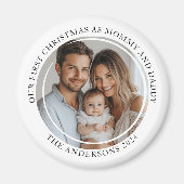 Aimant Premier Noël Comme Maman Et Papa Photo Personnalis (Devant)