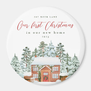 Aimant Premier Noël dans notre nouvelle adresse et année 