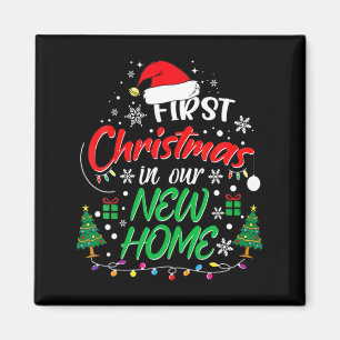 Aimant Premier Noël dans notre nouvelle maison Noël de pe