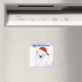 Aimant Premier Noël de bébé ours polaire (In Situ (Lave-vaisselle))
