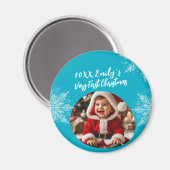Aimant Premier Noël de bébé Photo personnalisée  (Recto/Verso)