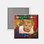 Aimant Premier Noël du bébé (Recto/Verso)