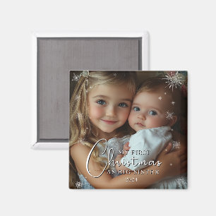 Aimant Premier Noël en photo Big Sister