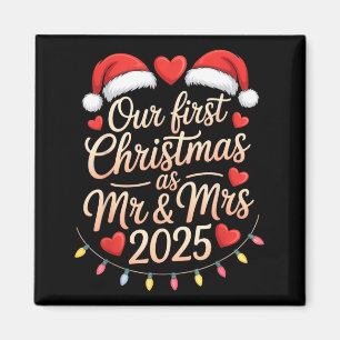 Aimant Premier Noël en tant que M. et Mme 2025 Couples ma