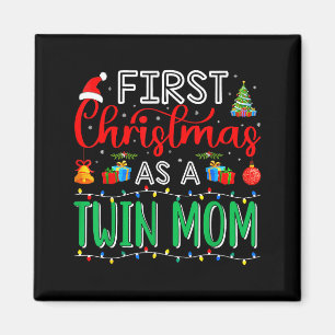 Aimant Premier Noël en tant que maman de jumeaux Famille