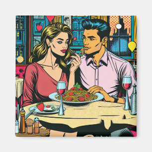 Aimant Premier rendez-vous   Dîner de spaghettis