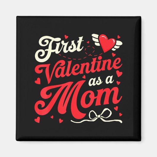 Aimant Premier Saint-Valentin en tant que maman Funny Val (Devant)
