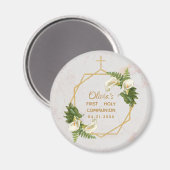 Aimant Première communion Floral Calla Lilies Or Marbre (Recto/Verso)