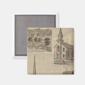 Aimant Première église universaliste, Minneapolis, Minnes (Recto/Verso)