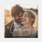 Aimant Première photo de mariage de Noël en tant que jeun (Devant)