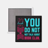Aimant Première règle du club de livre drôle phrase (Recto/Verso)
