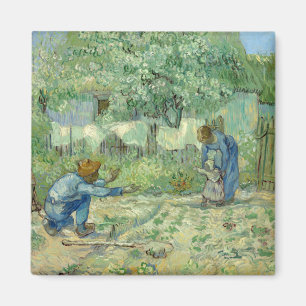 Aimant Premiers pas, après Millet par Vincent Van Gogh