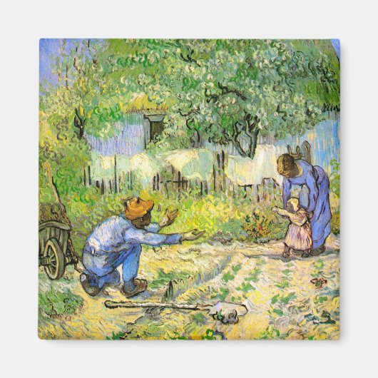 Aimant Premiers pas (après Millet) Van Gogh Fine Art (Devant)
