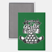 Aimant Prend Beaucoup De Ballons - Golf drôle (Recto/Verso)