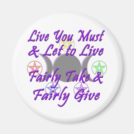 Aimant Prendre et donner équitablement (Devant)