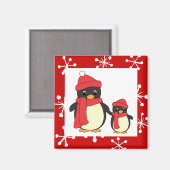 Aimant Prendre le petit pingouin pour une promenade (Recto/Verso)