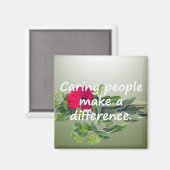 Aimant Prendre soin des gens fait une différence (Recto/Verso)