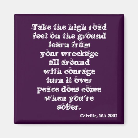 Aimant Prenez la route haute (Devant)