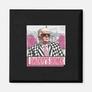 Aimant Prenez l'Amérique Ck la maison de papa drôle rose