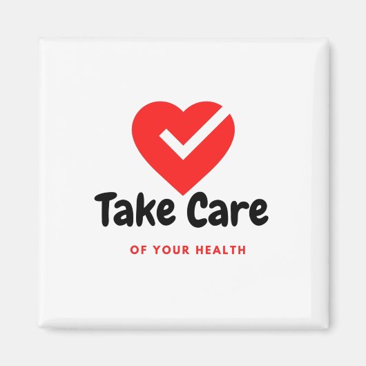 Aimant Prenez soin de votre santé (Devant)