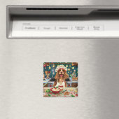 Aimant Préparation de fêtes de Noël pour Cocker Spaniel : (In Situ (Lave-vaisselle))