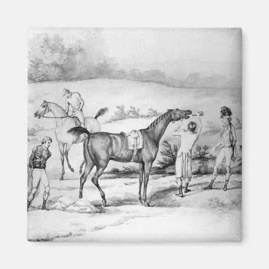 Aimant Préparation d'une course (Devant)