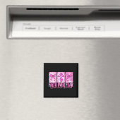 Aimant Preppy Faith Over Fear Breast Cancer Bow Warrior C (In Situ (Lave-vaisselle))