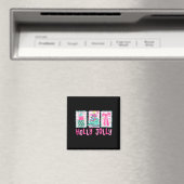 Aimant Preppy Holly Xmas Jolly Coquette Bow Christmas Tre (In Situ (Lave-vaisselle))