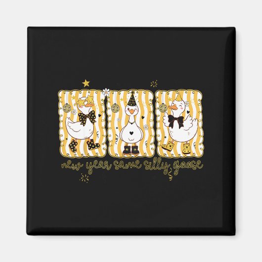 Aimant Preppy New Year Same Silly Goose Coquette Bow Happ (Devant)