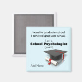 Aimant Présentation de la psychologie scolaire Diplômé-Ma (Recto/Verso)