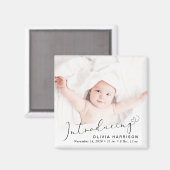 Aimant Présentation du Faire-part de naissance photo (Recto/Verso)