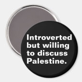 Aimant Présenté mais disposé à discuter de la Palestine (Recto/Verso)
