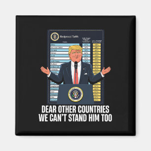 Aimant Président Donald Trump 2025 Tarif Nous Ne Supporto