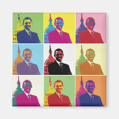 Aimant Président Obama Pop Art (Devant)