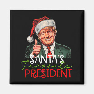 Aimant Président préféré du Père Noël Drôle de Santa Trum