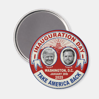 Aimant Président Trump JD Vance Jour d'investiture Souven