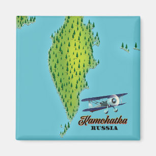 Aimant Presqu'île de Kamtchatka carte de voyage Russie.